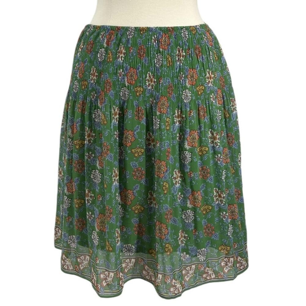 MAX STUDIOS NWT $98 Green Floral Skirt SZ MD